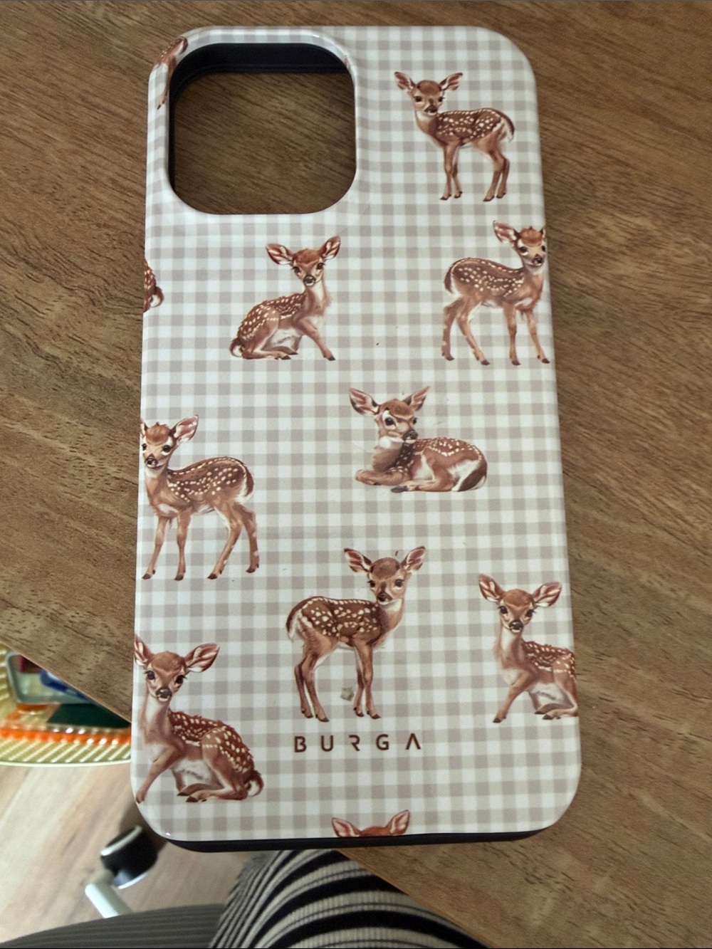 Burga Beige Deer Pattern Phone Case IPhone 13 PRO MAX